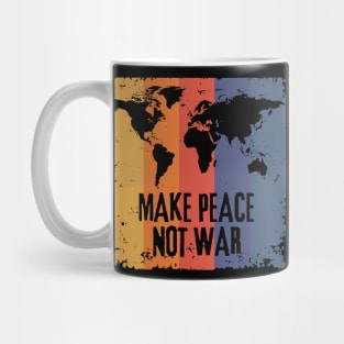 Make Peace Not War World Map Mug